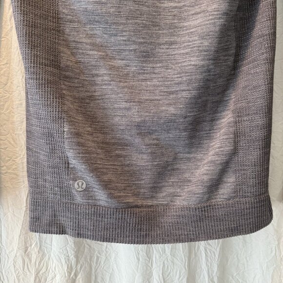Lululemon Wool Swiftly 1/2 Zip Hoodie Heather Gray Womens Size 4 - Picture 12 of 14